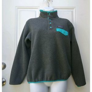 Women Patagonia Re-Tool Snap-T Gray Blue Fleece S